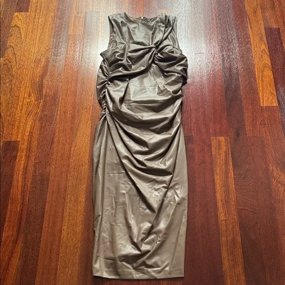 knee length dresses for ladies Geometric Body Contour Bandage Bodycon Midi Dress main image 1